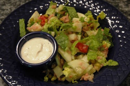 Tuna and Green Pea Salad with Homemade Ranch Dressing